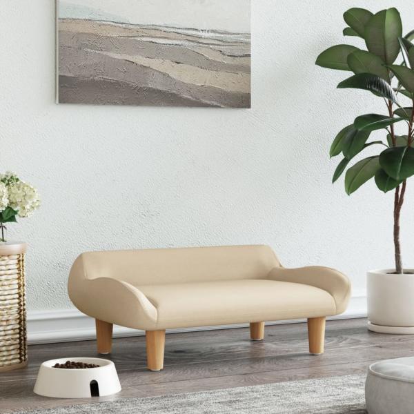 ARDEBO.de - Hundebett Creme 70x40x24 cm Stoff