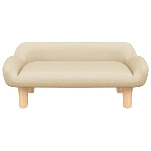 Hundebett Creme 70x40x24 cm Stoff