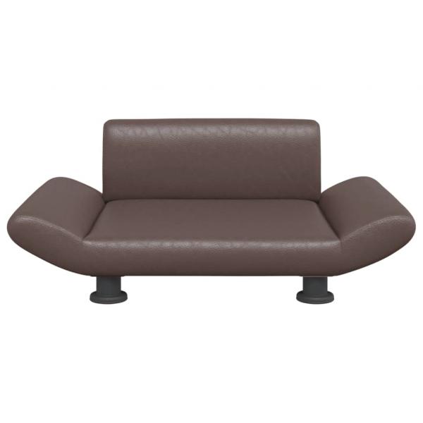 Hundebett Braun 70x45x28 cm Kunstleder