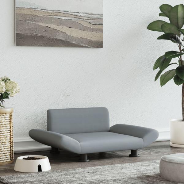 ARDEBO.de - Hundebett Hellgrau 70x45x28 cm Stoff
