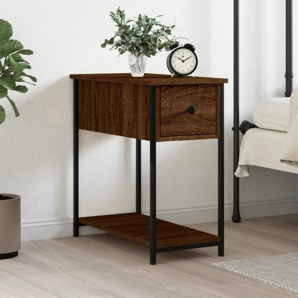 ARDEBO.de - Nachttisch Braun Eichen-Optik 30x60x60 cm Holzwerkstoff