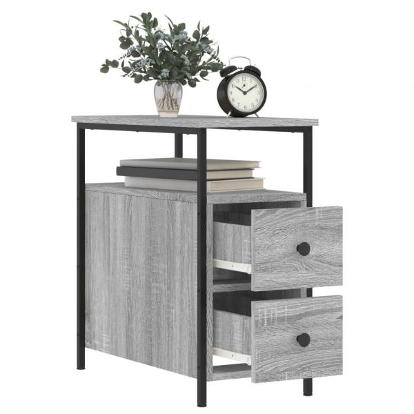 Nachttisch Grau Sonoma-Eiche 30x60x60 cm Holzwerkstoff