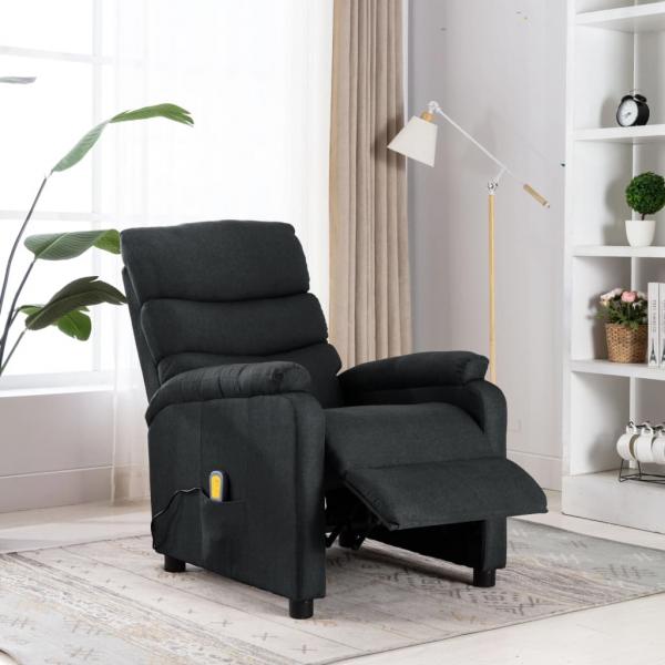 ARDEBO.de - Massagesessel Dunkelgrau Stoff