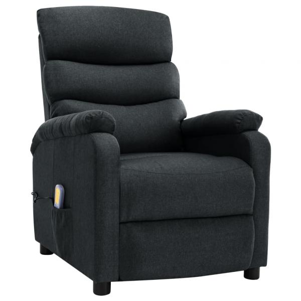 Massagesessel Dunkelgrau Stoff