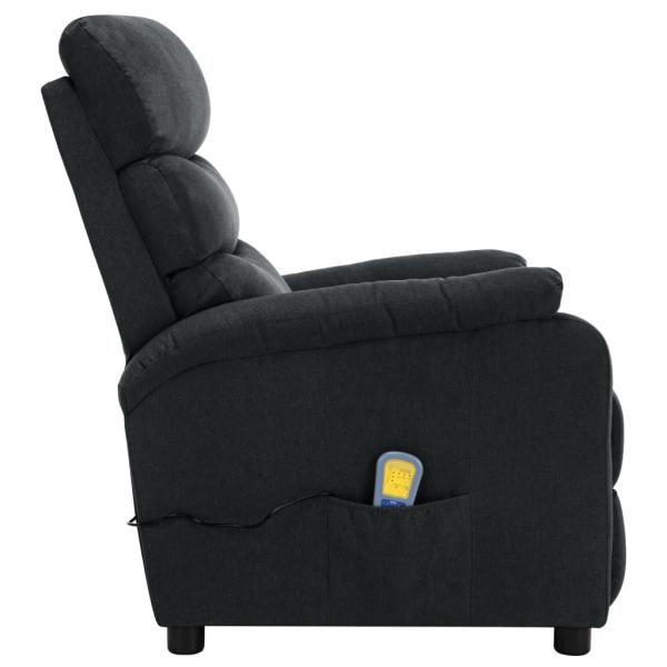Massagesessel Dunkelgrau Stoff