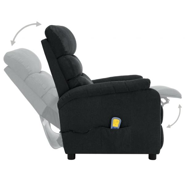 Massagesessel Dunkelgrau Stoff