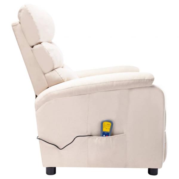Massagesessel Creme Stoff