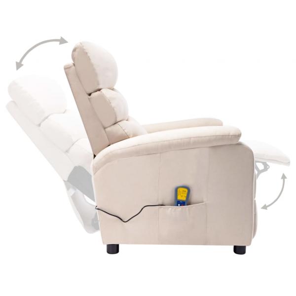 Massagesessel Creme Stoff