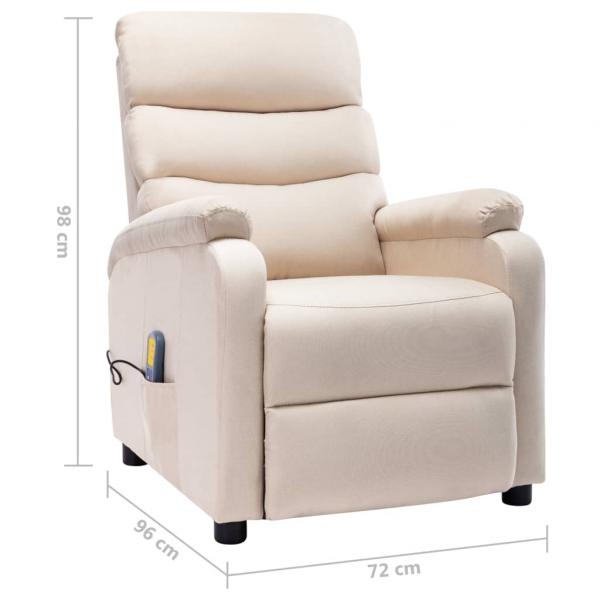 Massagesessel Creme Stoff