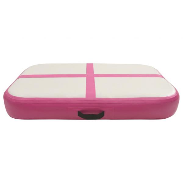 Aufblasbare Gymnastikmatte mit Pumpe 60x100x20 cm PVC Rosa