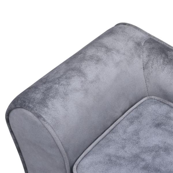 Hundesofa Grau 57x34x36 cm Plüsch