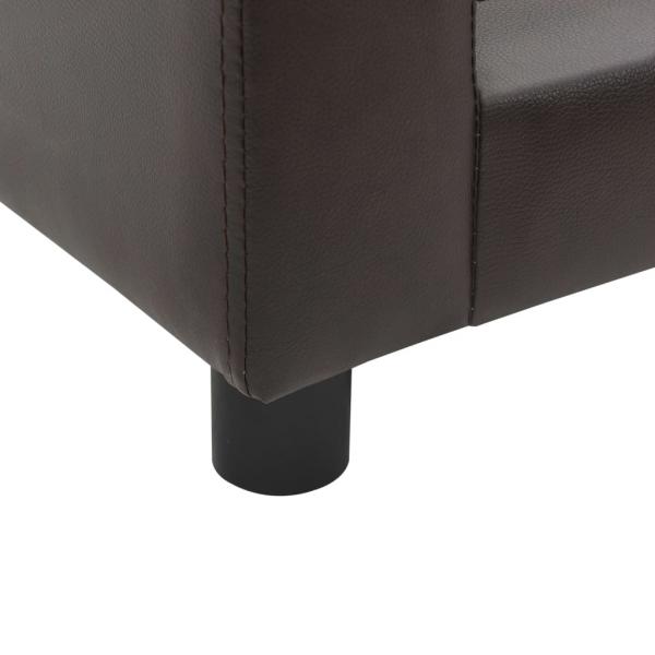 Hundesofa Braun 60x43x30 cm Plüsch und Kunstleder   