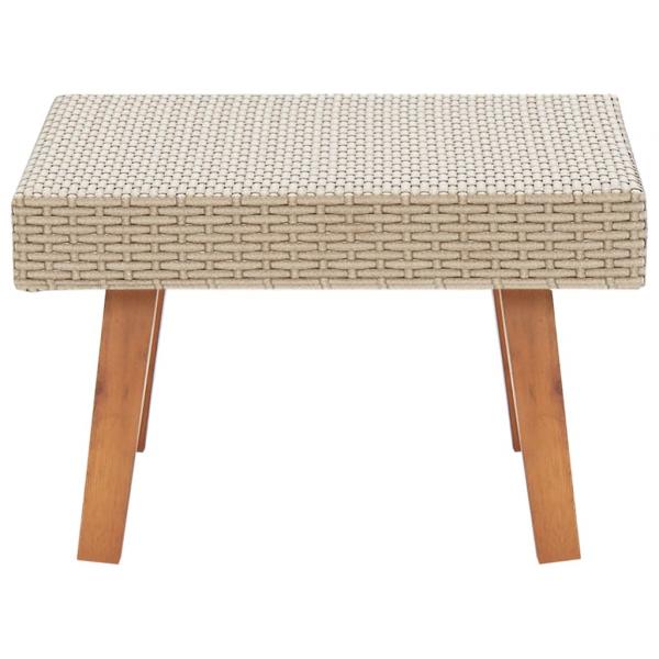 Garten-Couchtisch Poly Rattan Beige