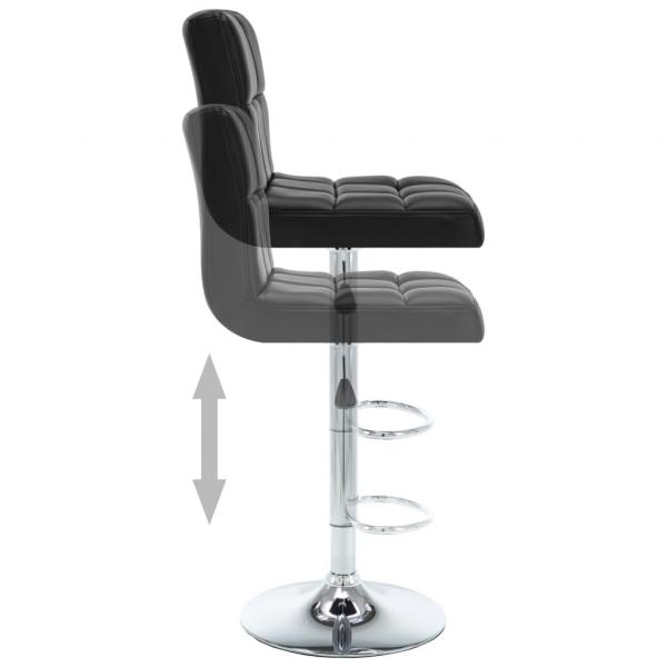 Barhocker 2 Stk. Schwarz Kunstleder 