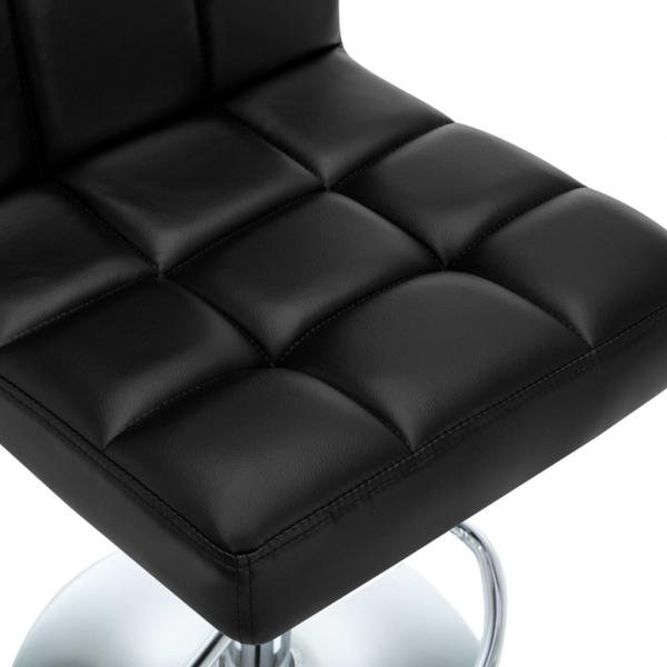 Barhocker 2 Stk. Schwarz Kunstleder 