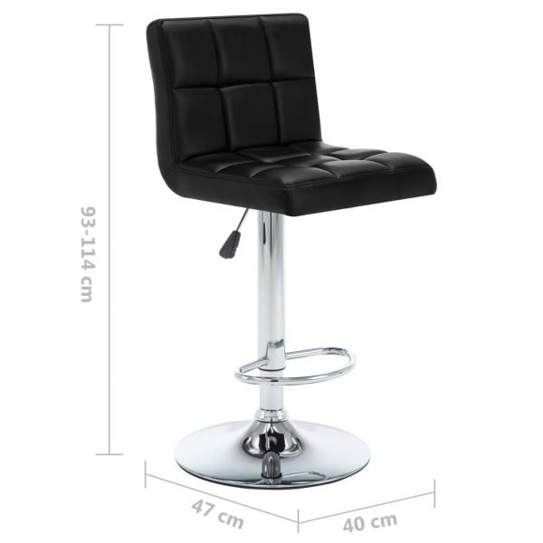 Barhocker 2 Stk. Schwarz Kunstleder 