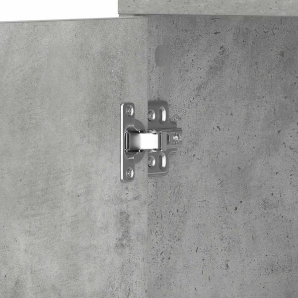 Badezimmerschrank Betongrau 30x30x183,5 cm Holzwerkstoff