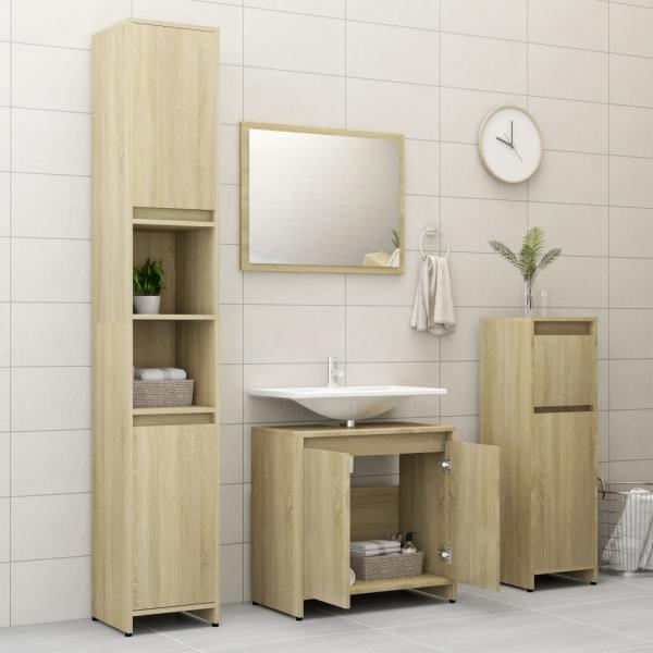 Badezimmerschrank Sonoma-Eiche 60x33x61 cm Holzwerkstoff