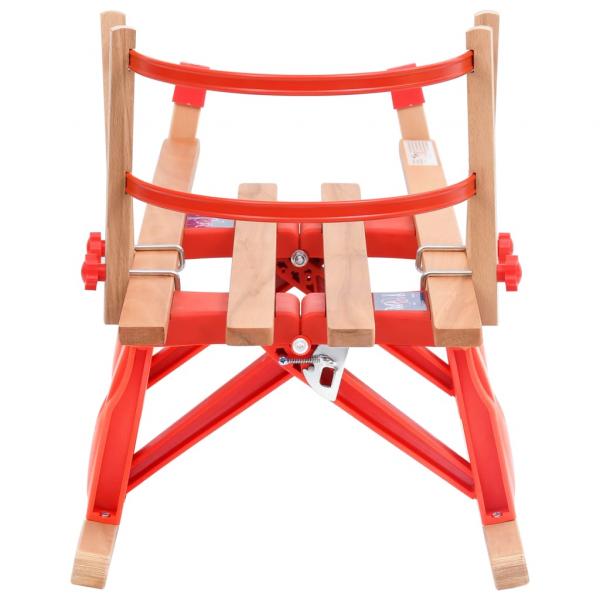  Klappschlitten mit Rückenlehne 119 cm Holz  