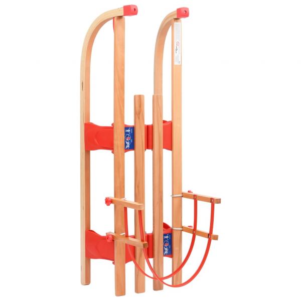  Klappschlitten mit Rückenlehne 119 cm Holz  