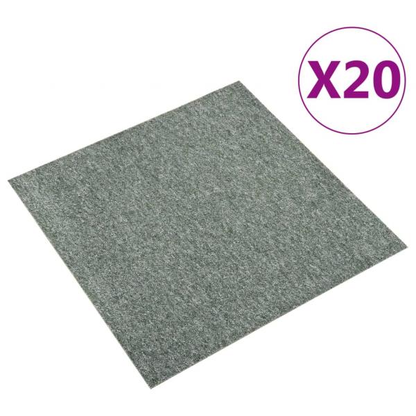 ARDEBO.de - Teppichfliesen 20 Stk. 5 m² 50x50 cm Grün