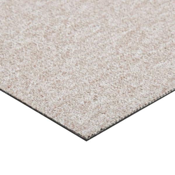 Teppichfliesen 20 Stk. 5 m² 50x50 cm Hellbeige