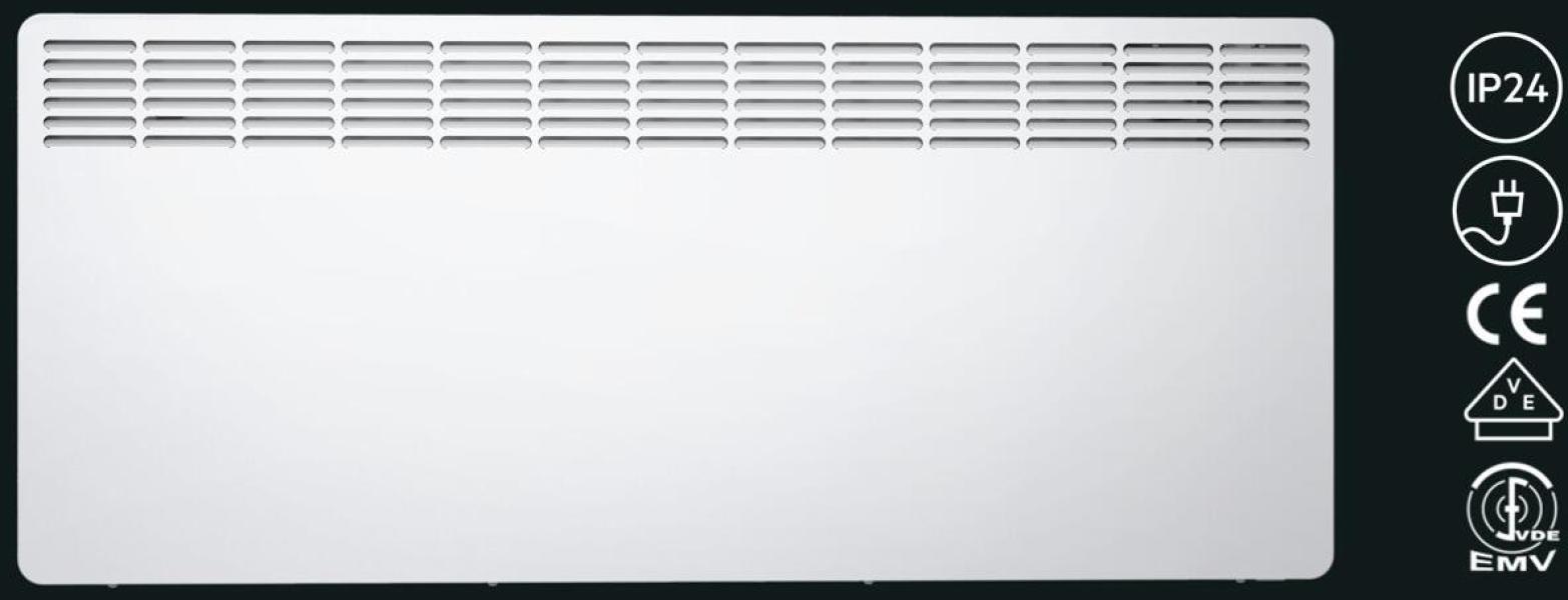 AEG WKL 2505 Wandkonvektor, 2500 W, LC-Display, Wochentimer, weiß (236536)