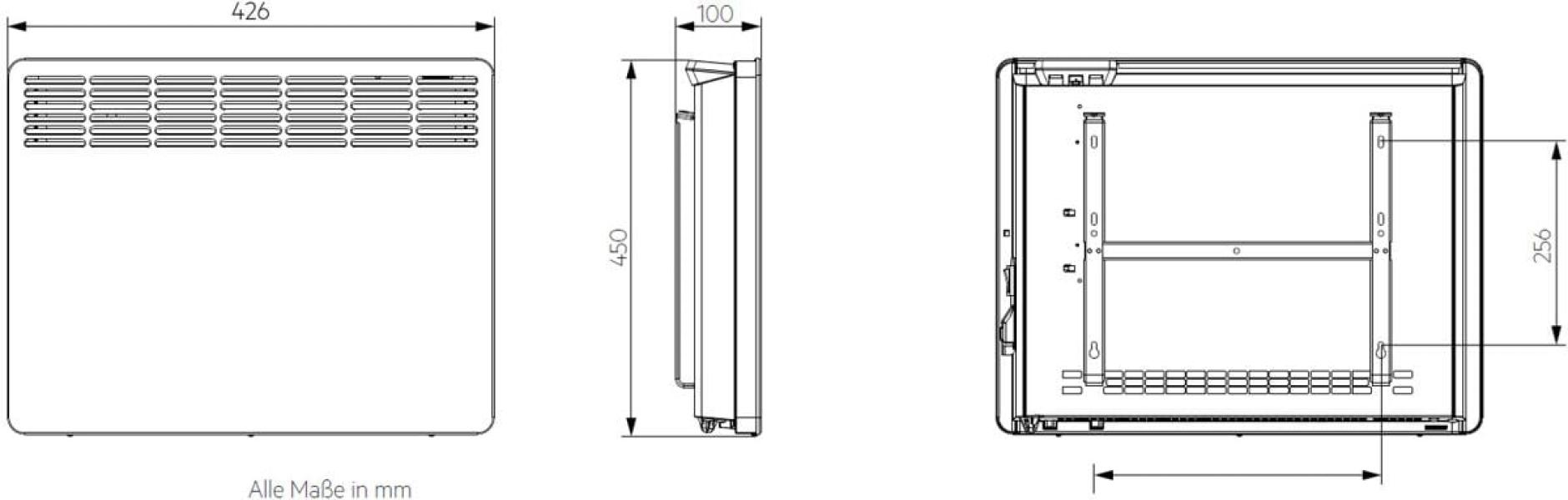 AEG WKL 1005 Wandkonvektor, 1000 W, LC-Display, Wochentimer, weiß (236533)
