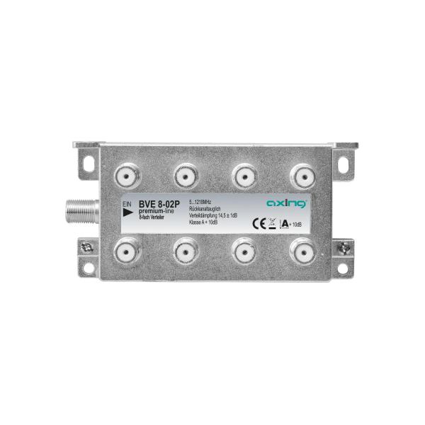 ARDEBO.de AXING BVE 8-02P 8fach Verteiler 5-1218MHz, Kl.A+ , brummentkoppelt