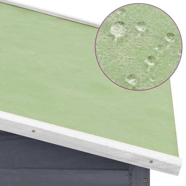 Hühnerstall mit Legenest Grau und Weiß Tanne Massivholz 