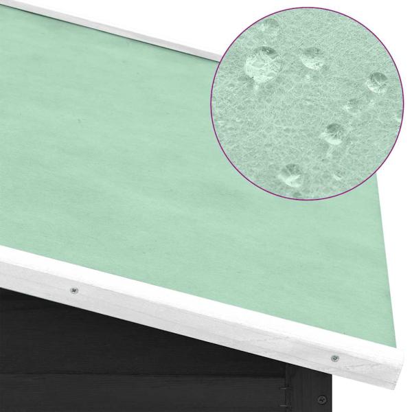 Hühnerstall mit Legenest Grau und Weiß Tanne Massivholz 