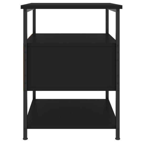 ARDEBO.de - Nachttisch Schwarz 40x42x56 cm Holzwerkstoff