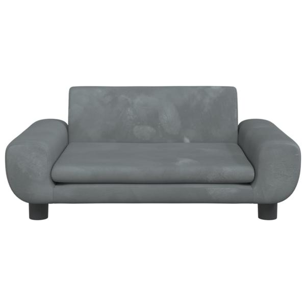 Hundebett Dunkelgrau 70x45x33 cm Samt