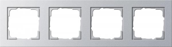 ARDEBO.de Gira 021425 Abdeckrahmen, 4fach, Farbe Alu, E2