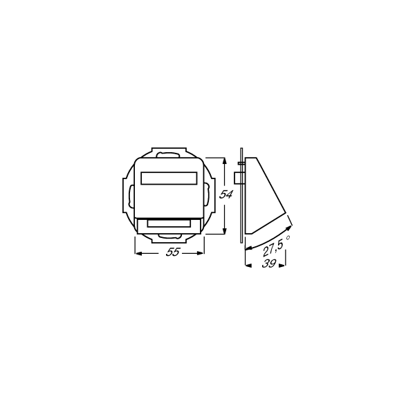Busch-Jaeger 1758-212 Zentralscheibe mit Tragring, Duro 2000 Si, weiß (2CKA001724A1002)