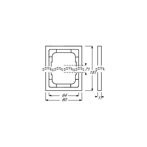 Busch-Jaeger 1732-184 NSK Abdeckrahmen, future linear, 2-fach Rahmen, studioweiß (2CKA001754A4368)