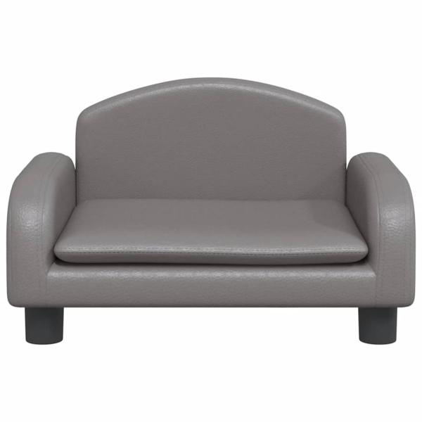 Hundebett Grau 50x40x30 cm Kunstleder