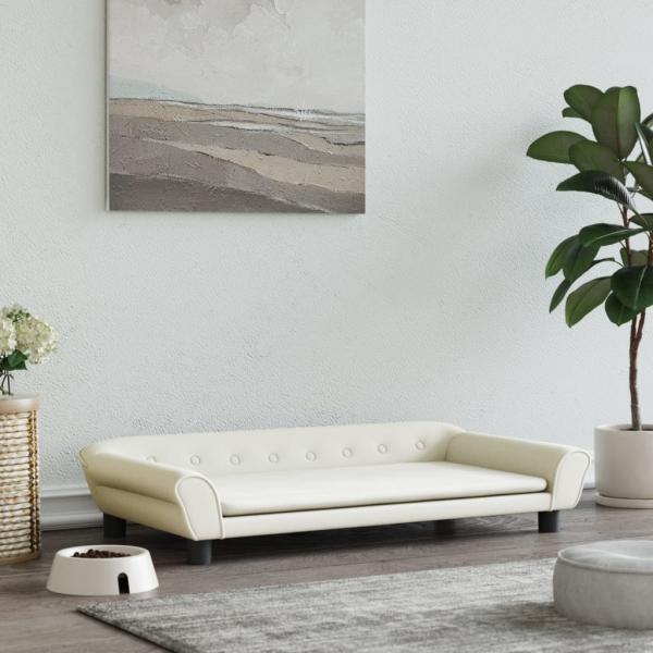 ARDEBO.de - Hundebett Creme 100x50x21 cm Samt