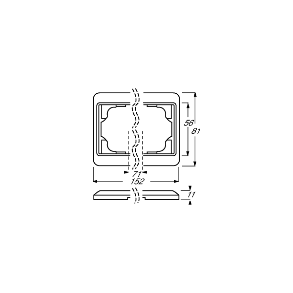 Busch-Jaeger 1722-20 Abdeckrahmen, Alpha Nea, 2-fach Rahmen, platin (2CKA001754A1629)