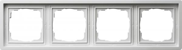 ARDEBO.de Gira 0214112 Abdeckrahmen, 4fach, System Flächenschalter, reinweiß glänzend