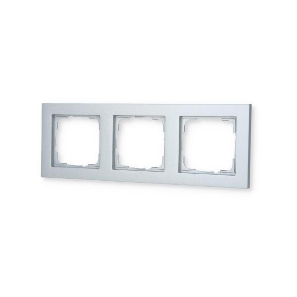 Gira 021325 Abdeckrahmen, 3fach, Farbe Alu, E2