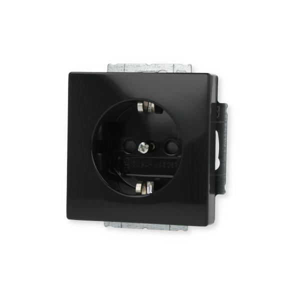 Busch-Jaeger 20 EUCRB-81 SCHUKO Steckdosen-Einsatz ohne Spreize, future linear, Safety+, anthrazit (2CKA002013A5437)