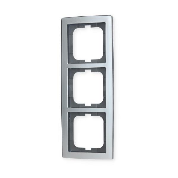 Busch-Jaeger 1723-80 Abdeckrahmen, Solo, 3-fach Rahmen, chrom matt (2CKA001754A4106)