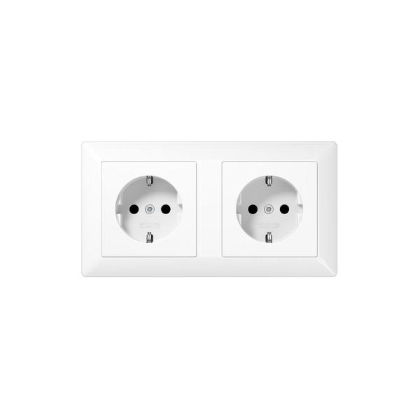 ARDEBO.de Jung AS1522BFWW Kabel-Kanal-SCHUKO Steckdose 16 A 250 V ~, alpinweiß