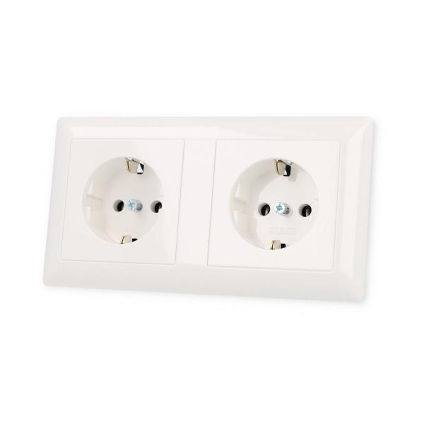Jung AS1522BFWW Kabel-Kanal-SCHUKO Steckdose 16 A 250 V ~, alpinweiß