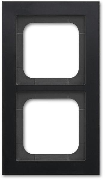 ARDEBO.de Busch-Jaeger 1722-275 Abdeckrahmen, Axcent, 2-fach Rahmen, schwarz matt (2CKA001754A4704)