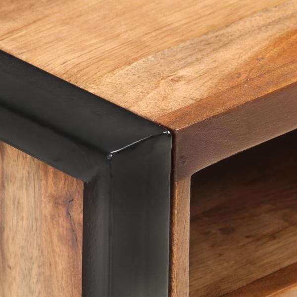 Nachttisch 40x35x55 cm Akazie Massivholz mit Palisander-Finish