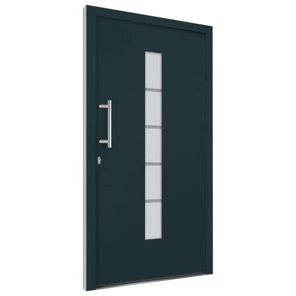 Haustür Aluminium und PVC Anthrazit 110x210 cm  