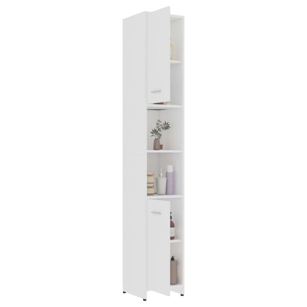 4-tlg. Badmöbel-Set Weiß Holzwerkstoff