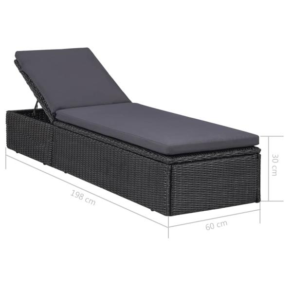 11-tlg. Garten-Essgruppe Poly Rattan Schwarz